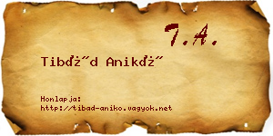 Tibád Anikó névjegykártya